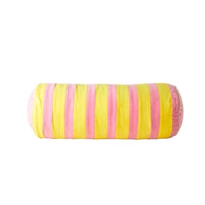 Rice Velour Bloster Medium Pude Pink Yellow Stripes